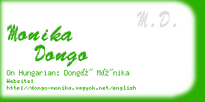 monika dongo business card